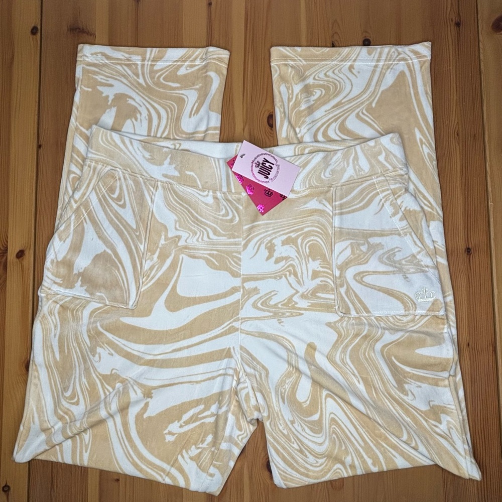 Juicy Couture Womens Velour Track Pants Size XXL Sweatpants Pockets High Rise